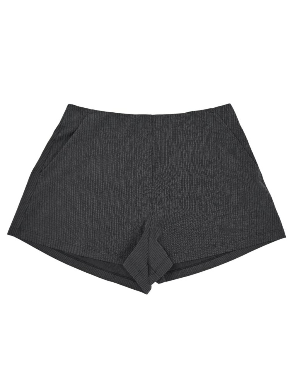 Lululemon Ribbed Softstreme High-Rise Short 2" in Black